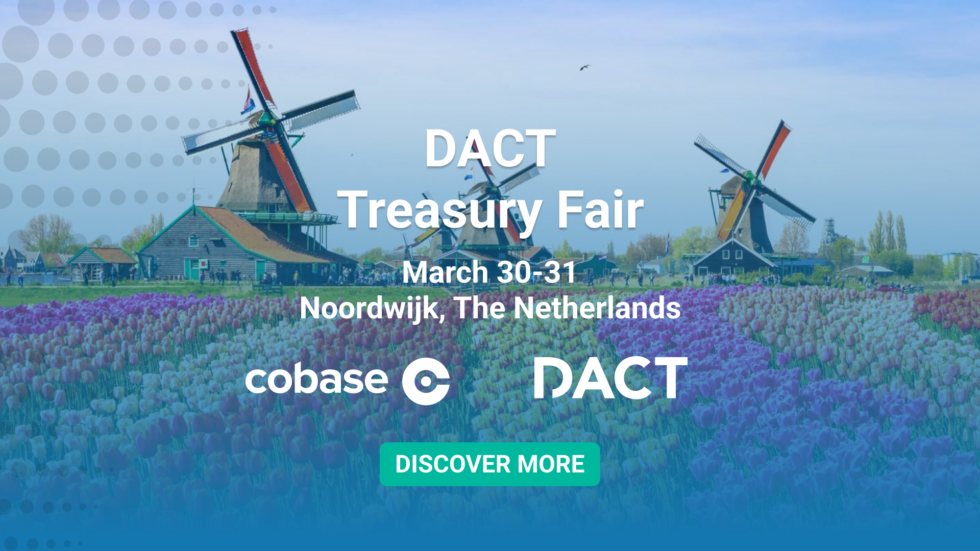 Windmills and tulips and Cobase and DACT logo
